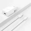 Dudao A4EU USB-A 2.1A hálózati töltő, fehér + USB-A - micro USB kábel