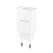 Dudao A4EU USB-A 2.1A hálózati töltő, fehér + USB-A - USB-C kábel
