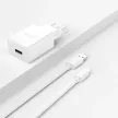 Dudao A4EU USB-A 2.1A hálózati töltő, fehér + USB-A - USB-C kábel