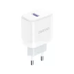 Dudao A20EU USB-A 18W hálózati töltő, fehér + USB-A - USB-C kábel