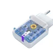 Dudao A20EU USB-A 18W hálózati töltő, fehér + USB-A - USB-C kábel