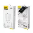 Dudao A20EU USB-A 18W hálózati töltő, fehér + USB-A - USB-C kábel