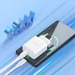 Dudao A20EU USB-A 18W hálózati töltő, fehér + USB-A - USB-C kábel