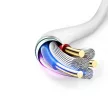 Dudao A20EU USB-A 18W hálózati töltő, fehér + USB-A - USB-C kábel