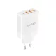 Dudao A5HEU hálózati töltő 3x USB-A 1x USB-C PD20W, fehér
