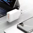 Dudao A5HEU hálózati töltő 3x USB-A 1x USB-C PD20W, fehér
