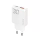 Dudao GaN A30EU 30W USB-A / USB-C hálózati töltő, fehér