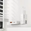 Dudao GaN A30EU 30W USB-A / USB-C hálózati töltő, fehér