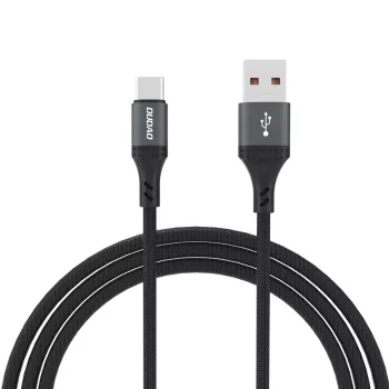 Dudao L3ST USB-A - USB-C 5A, 1,2m, fonott, kábel, fekete