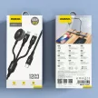 Apple Watch Dudao A12Max+ PD 100W 3in1 Charger Cable: USB-C Lightning 1.2m, fekete