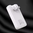 Dudao GaN A65Q 65W USB-A / USB-C PD Ultra-Thin hálózati töltő, fehér