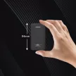 Dudao GaN A65Q 65W USB-A / USB-C PD Ultra-Thin hálózati töltő, fekete