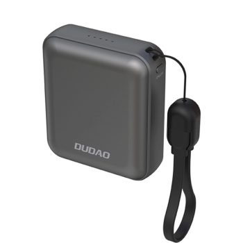   Powerbank Dudao K22+ 10000mAh 22.5W USB-C beépített kábellel, szürke