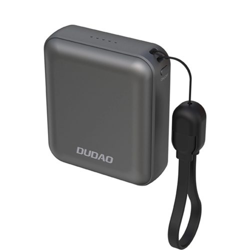 Powerbank Dudao K22+ 10000mAh 22.5W USB-C beépített kábellel, szürke