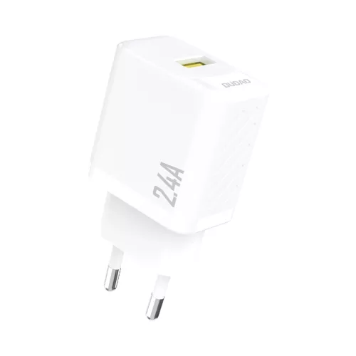 Dudao A23 2.4A USB-A hálózati töltő, fehér
