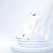 Dudao A26T GaN 25W USB-A, USB-C hálózati töltő, fehér