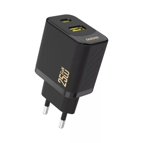 Dudao A26T GaN 25W USB-A, USB-C hálózati töltő, fekete