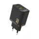 Dudao A26T GaN 25W USB-A, USB-C hálózati töltő, fekete
