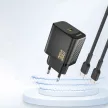 Dudao A27P 30W PD GaN USB-C hálózati töltő, fekete