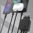 Dudao A29 65W GaN hálózati töltő 2 x USB-C + 1 x USB-A, fekete