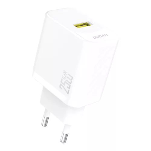 Dudao A27S 25W GaN USB-A hálózati töltő, fehér