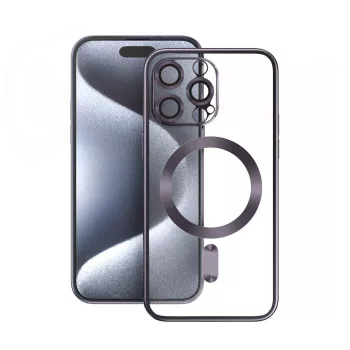   Vmax Electroplating Mag TPU Case hátlap, tok iPhone 15 Plus 6,7", lila