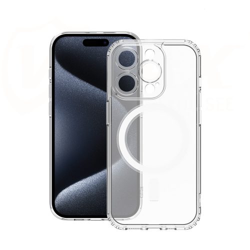 Vmax Acrylic Anti-drop Mag case iPhone 16 Plus 6,7" tok, átlátszó