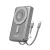 Dudao K29 10000mAh PD 20W MagSafe Power Bank with Metal Case, Stand and Built-in USB-C/ Lightning Cables, szürke