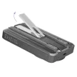 Dudao K29 10000mAh PD 20W MagSafe Power Bank with Metal Case, Stand and Built-in USB-C/ Lightning Cables, szürke