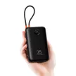VEGER powerbank 20000 mAh beépített kábellel Type C / Lightning PD QC3.0 35W K2 (W2068), fekete