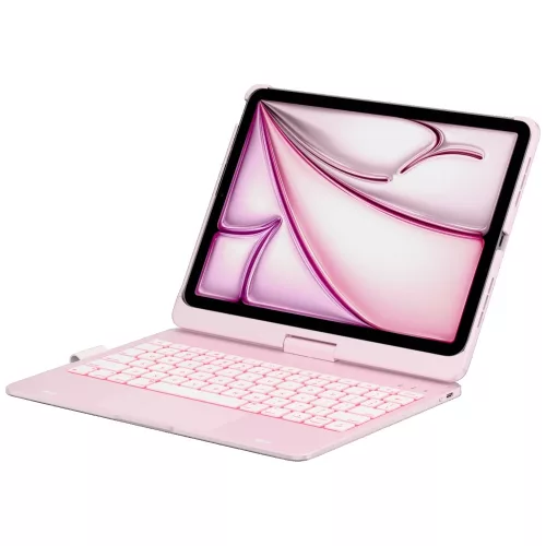 Typecase Flexbook Touch keyboard iPad Air 11" 2024/2025, tok, rózsaszín
