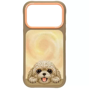   Nimmy Big Eyed Lying Teddy Poodle MagSafe iPhone 18 Pro / 17 Pro tok, barna