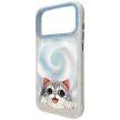 Nimmy Big Eyed Lying Silver Shaded Cat MagSafe iPhone 18 Pro Max / 17 Pro Max tok, szürke
