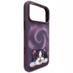 Nimmy Big Eyed Lying Cream Cat MagSafe iPhone 18 Pro Max / 17 Pro Max tok, lila
