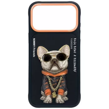   Nimmy Glasses Cool Dog iPhone 17 Pro Max / 18 Pro Max tok, fekete