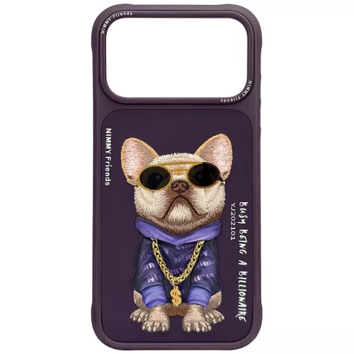 Nimmy Glasses Cool Dog iPhone 18 Pro Max / 17 Pro Max tok, lila