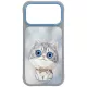 Nimmy Big Eyed Silver Shaded Cat iPhone 18 Pro / 17 Pro tok, szürke