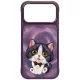Nimmy Big Eyed Cream Cat iPhone 18 Pro / 17 Pro tok, lila