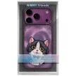 Nimmy Big Eyed Cream Cat iPhone 18 Pro / 17 Pro tok, lila