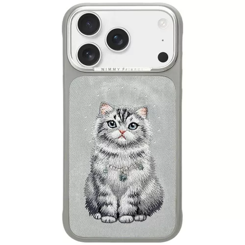 Nimmy Lucky Fashion Cat MagSafe iPhone 18 Pro Max / 17 Pro Max tok, szürke