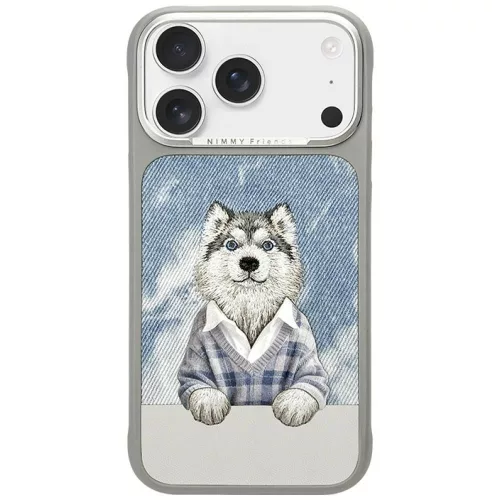 Nimmy Gentle Pets Series Dog MagSafe iPhone 18 Pro / 17 Pro tok, szürke