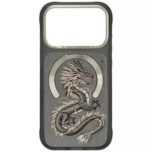 Nimmy Magnetic Fantasy Animal Dragon MagSafe iPhone 18 Pro / 17 Pro tok, szürke