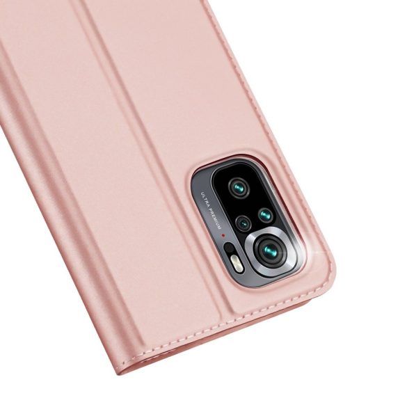 Dux Ducis Skin Pro Xiaomi Redmi Note 10/Note 10S oldalra nyíló tok, rózsaszín