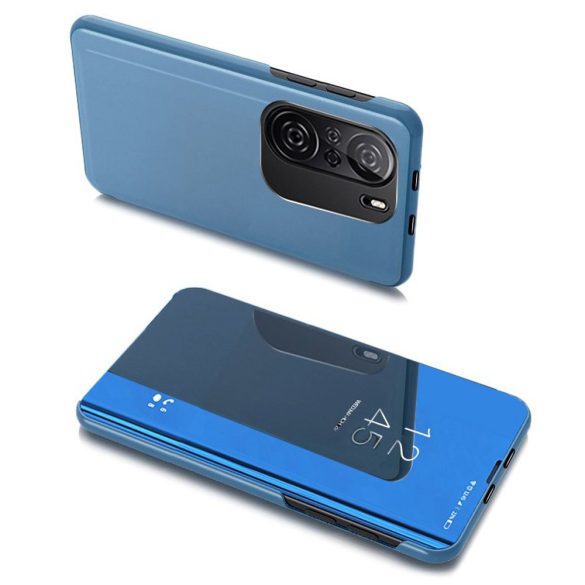 Clear View Case cover for Xiaomi Redmi K40/K40 Pro/K40 Pro Plus/Poco F3 oldalra nyíló tok, kék