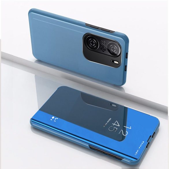 Clear View Case cover for Xiaomi Redmi K40/K40 Pro/K40 Pro Plus/Poco F3 oldalra nyíló tok, kék