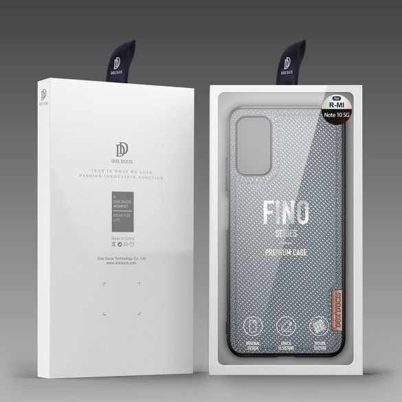 Dux Ducis Fino Xiaomi Redmi Note 10 5G/Poco M3 Pro/Poco M3 5G hátlap, tok, szürke