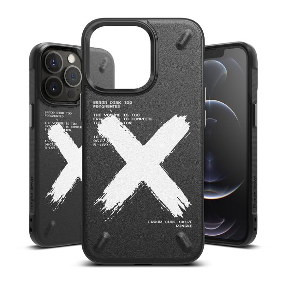 Ringke Onyx Design Durable X iPhone 13 Pro hátlap, tok, mintás, fekete