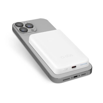 SBS 5000 mAh wireless magnetic Power Bank, fehér