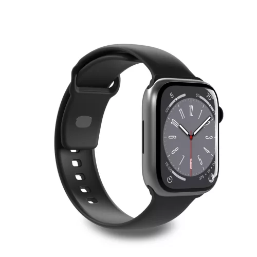 Puro Icon Silicone óraszíj Apple Watch 42/ 44/ 45/ 49 mm, fekete (2 pcs.)