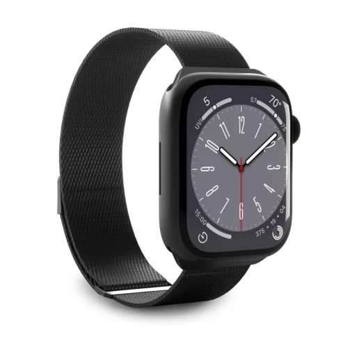 Puro 'MILANESE' watch band Apple Watch 42-44-45-49m, tok, fekete